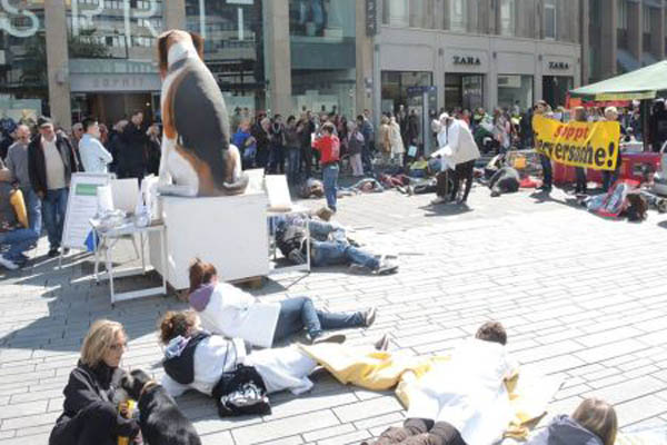 Aktionstag gegen Tierversuche in Düsseldorf