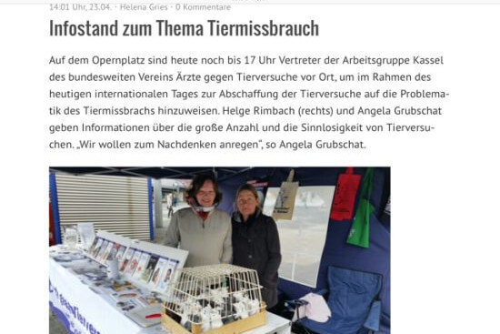 Aktionstag gegen Tierversuche in Kassel
