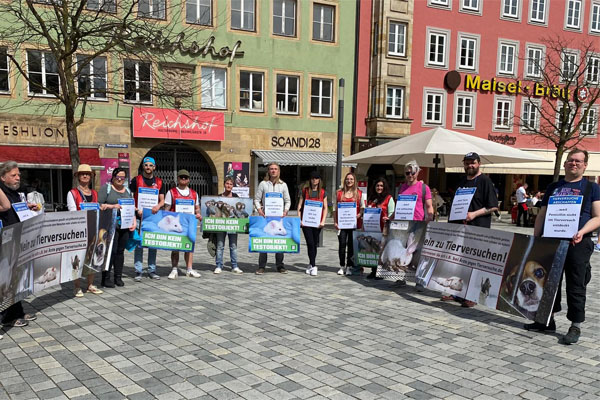 Aktionstag gegen Tierversuche in Beyreuth