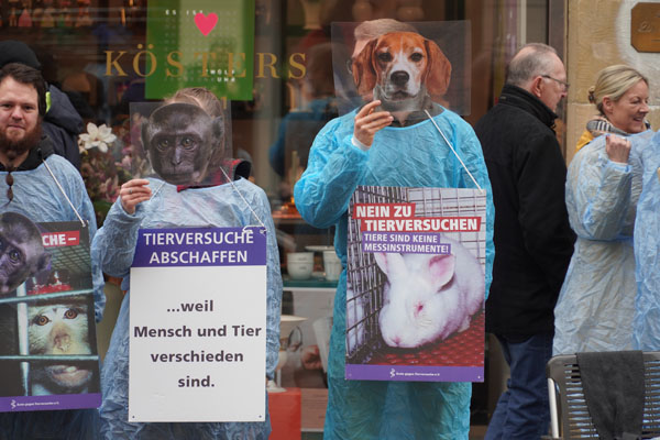 Aktionstag gegen Tierversuche in Münster